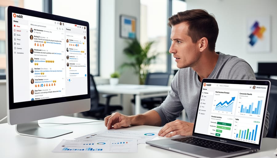 Welcoming small business storefront with open door and warm interior lighting at dusk